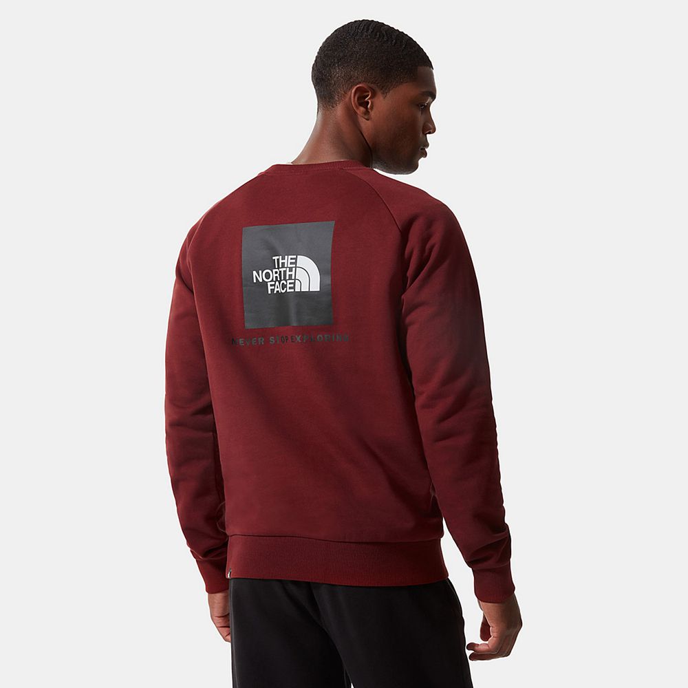 The North Face Sweater Mens Australia - The North Face Raglan Redbox Red (NKV-723496)